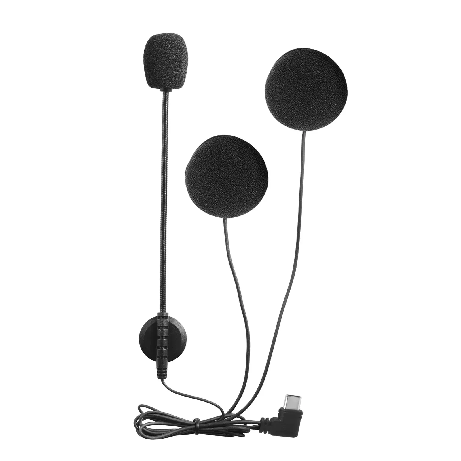 EJEAS mikrofon Speaker interkom sepeda motor V4 PLUS, helm sepeda motor Bluetooth, Headset Speaker interkom, colokan TYPE-C, Earphone Stereo setelan