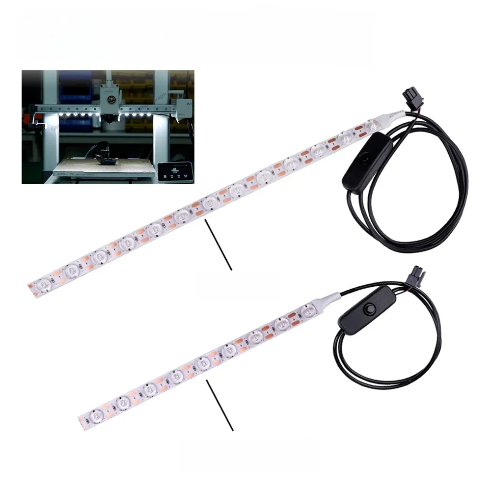 Upgrade LED-Lichtleiste für Bambu Lab A1/A1mini Ra95, Fülllicht, 24 V, weißes Licht, superhell, für Bambulab 3D-Drucker-Zubehör