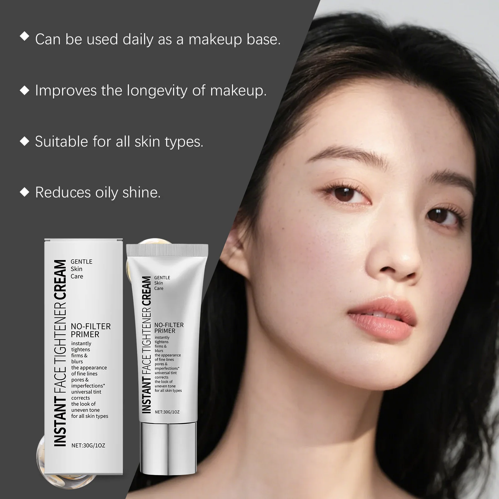 30g Gezichtshuid Pre Make-up Lotion Instant Verstevigende Oliecontrole Hydrateren Voeden Huid Lichtgewicht Pasvorm Aan Basis Make-up Verzorgingscrème