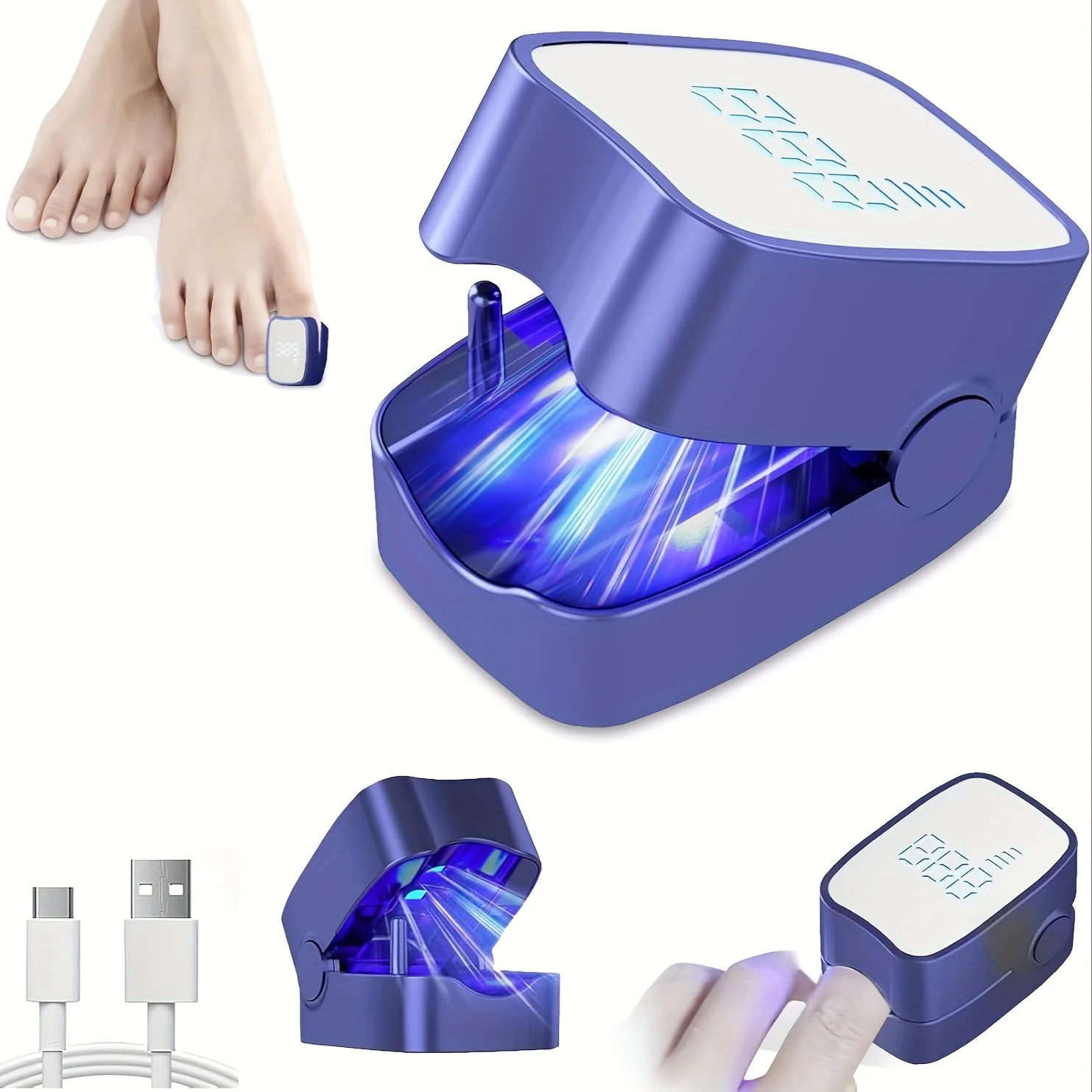 

905nm Nail Fungus Remover Nail Fungus Cleaning Laser Device 400mAh Rechargeable Nail Fungus Cleaning Laser Device Repair Damaged