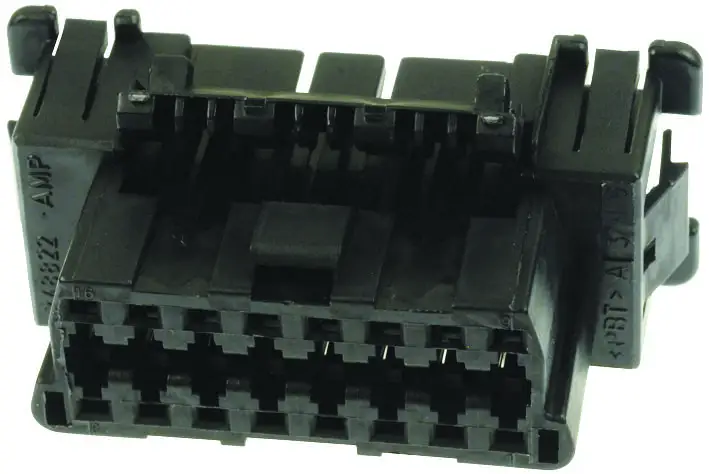 15 Pcs TE 348822-2 Housing for Female Terminals, 16 Position, Wire-to-Panel Connector