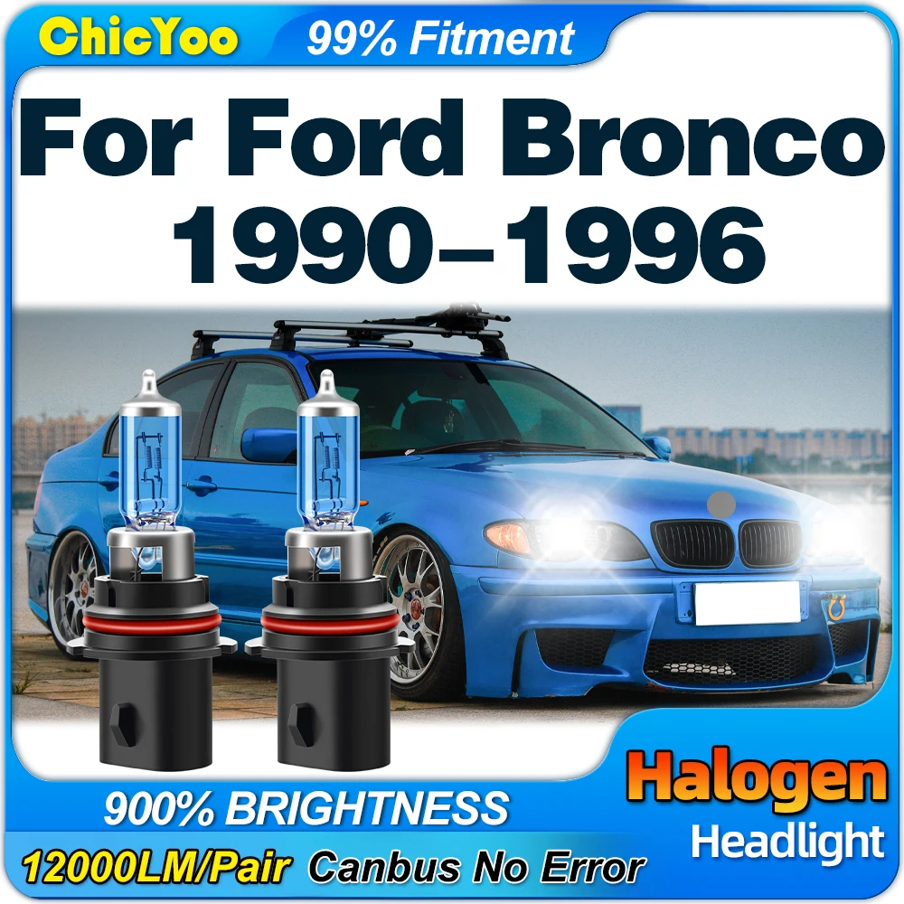 

Halogen Headlights Bulb 12V 100W Car Xenon Lights 12000LM Super Bright For Ford Bronco 1990 1991 1992 1993 1994 1995 1996