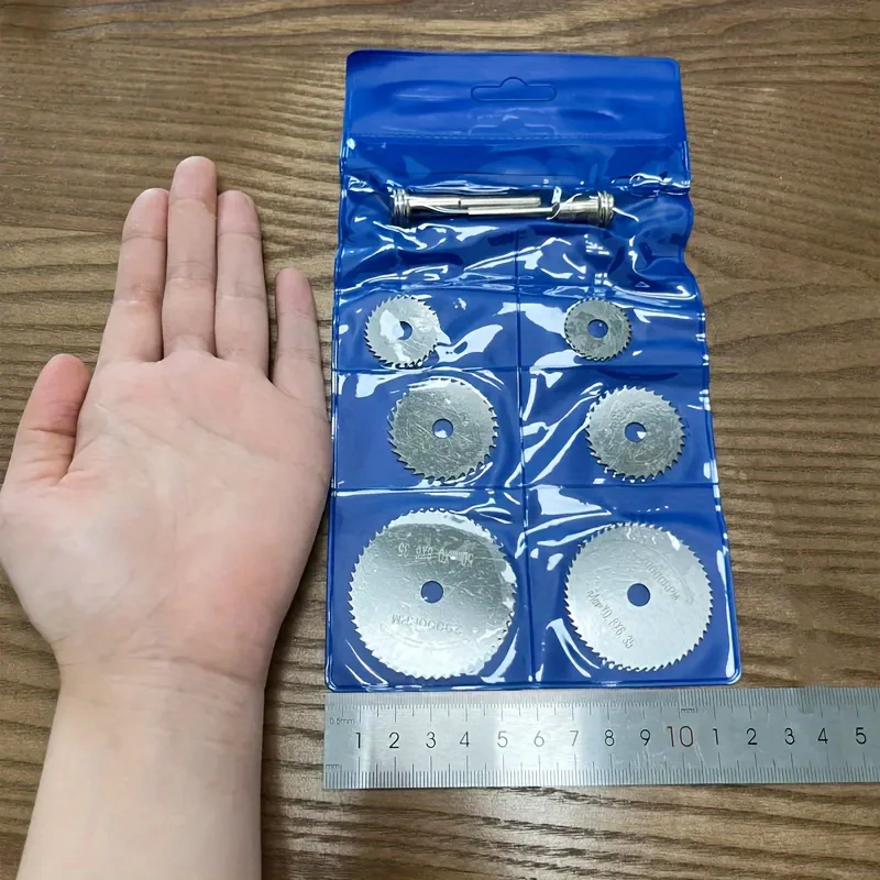 1 set of 8-piece drill bit rotary tool cutting blade set, rotary tool drill saw blade, 6-piece high-speed steel saw blade with 1 view 3