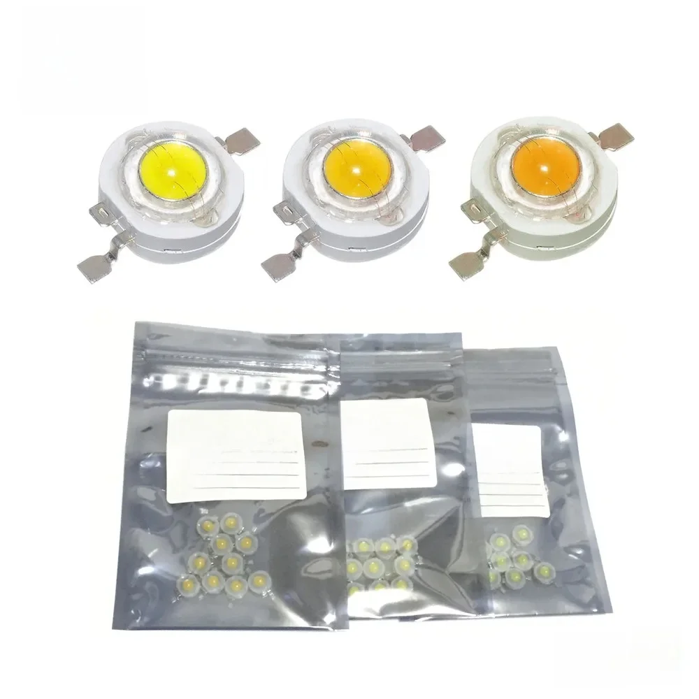 10szt-50szt Pełna moc 1W Wysoka moc LED DC3.2-3.4V 350mA Zimna natura Ciepła biel 3000K 4500K 6500K Żarówki diody świetlne — zdjęcie 2