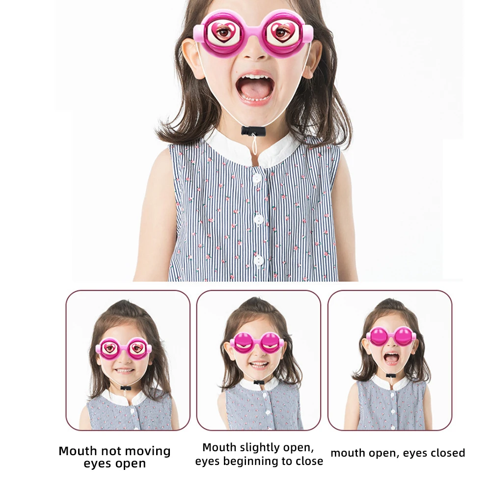 Crazy Eyes Children New Strange Creative Tricky Funny Glasses Toys Fake Big Eyes Party Props Blinking Cute Glasses Holiday Gifts