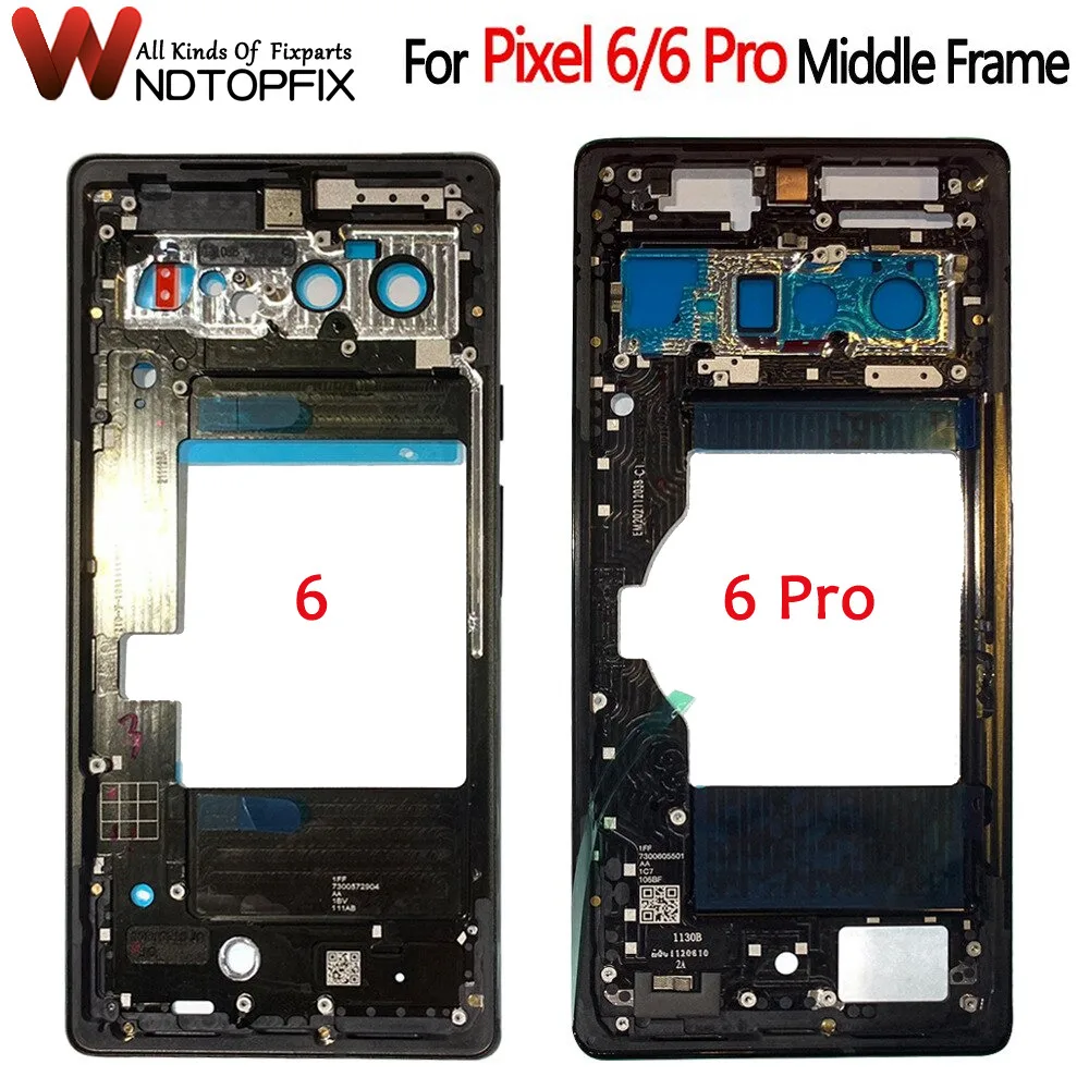 High Quality For Google Pixel 6 6pro Middle Frame Housing Supporting Middle Faceplate Bezel Replacement Repair Spare Parts