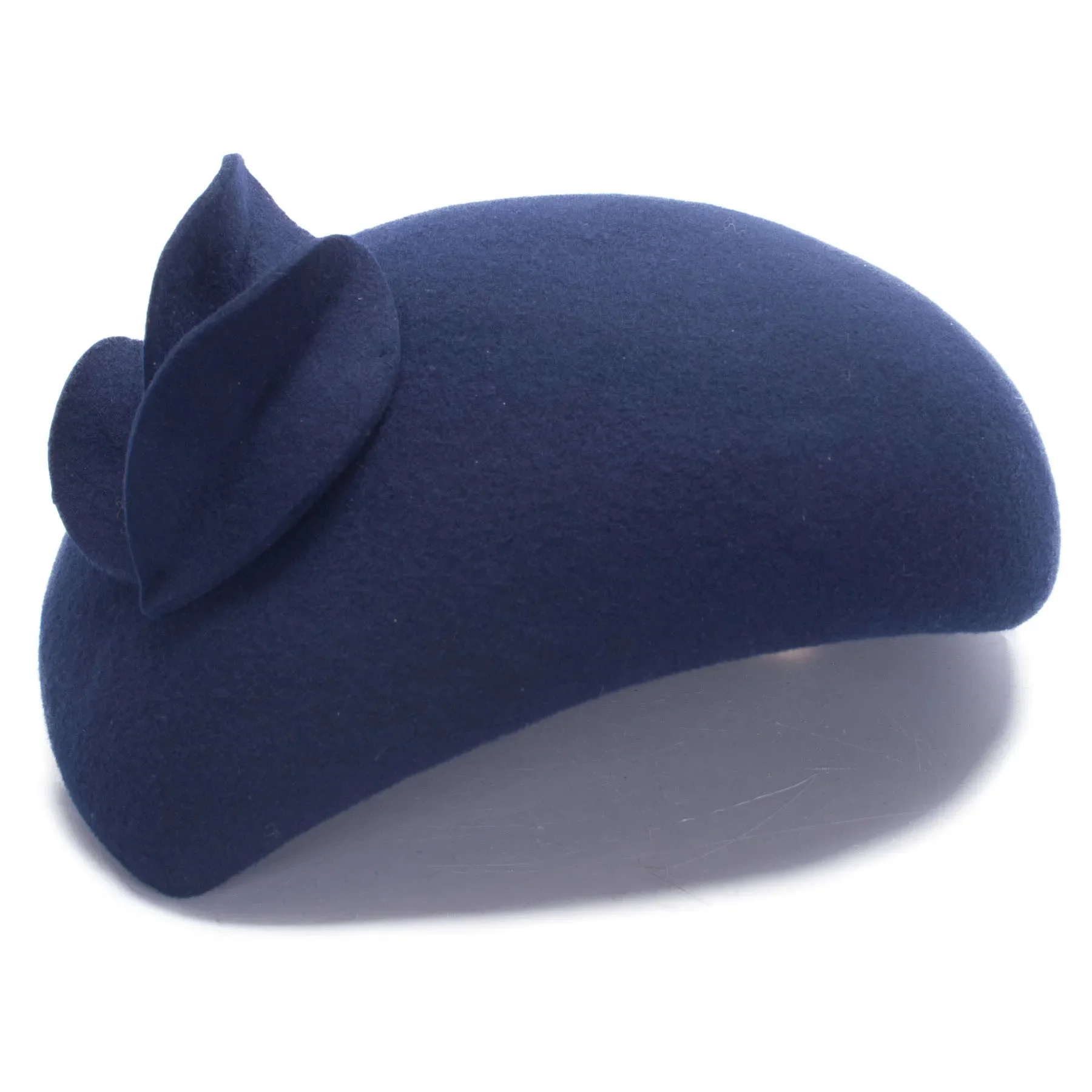 Lawliet Teardrop Womens brytyjski filc wełniany fascinator kapelusz z kwiatami Tam Beret Casque Cocktail hat A574 — zdjęcie 2