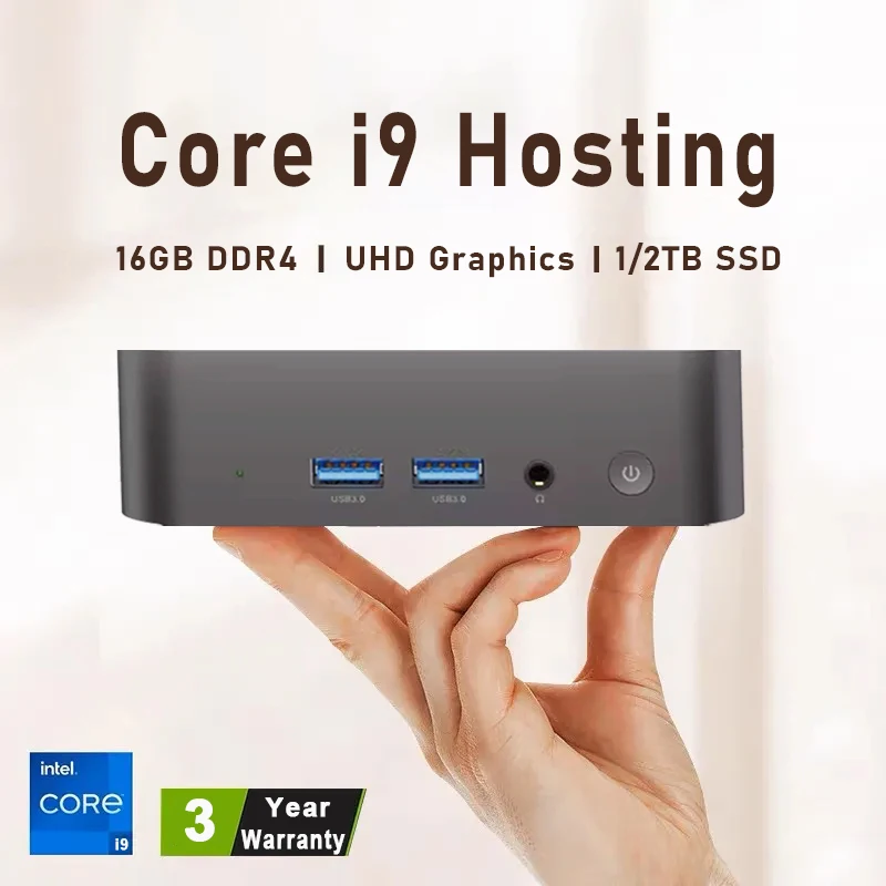 Mini PC Windows 11 Pro Intel Core i9 8950HK 16GB DDR4 1/2TB SSD PC UHD Graphics Pocket PC 4K HD Gaming Pc Desktop