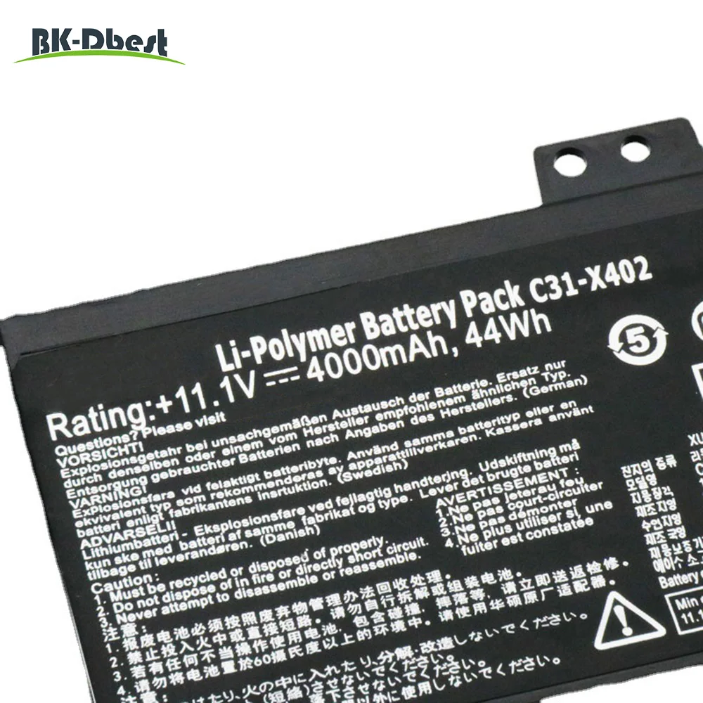 BK-Dbest High Quality Wholesale C31-X402 Laptop Battery For ASUS VivoBook S300 S400 S300C S300CA S300E S400C S500CA X402 X402C