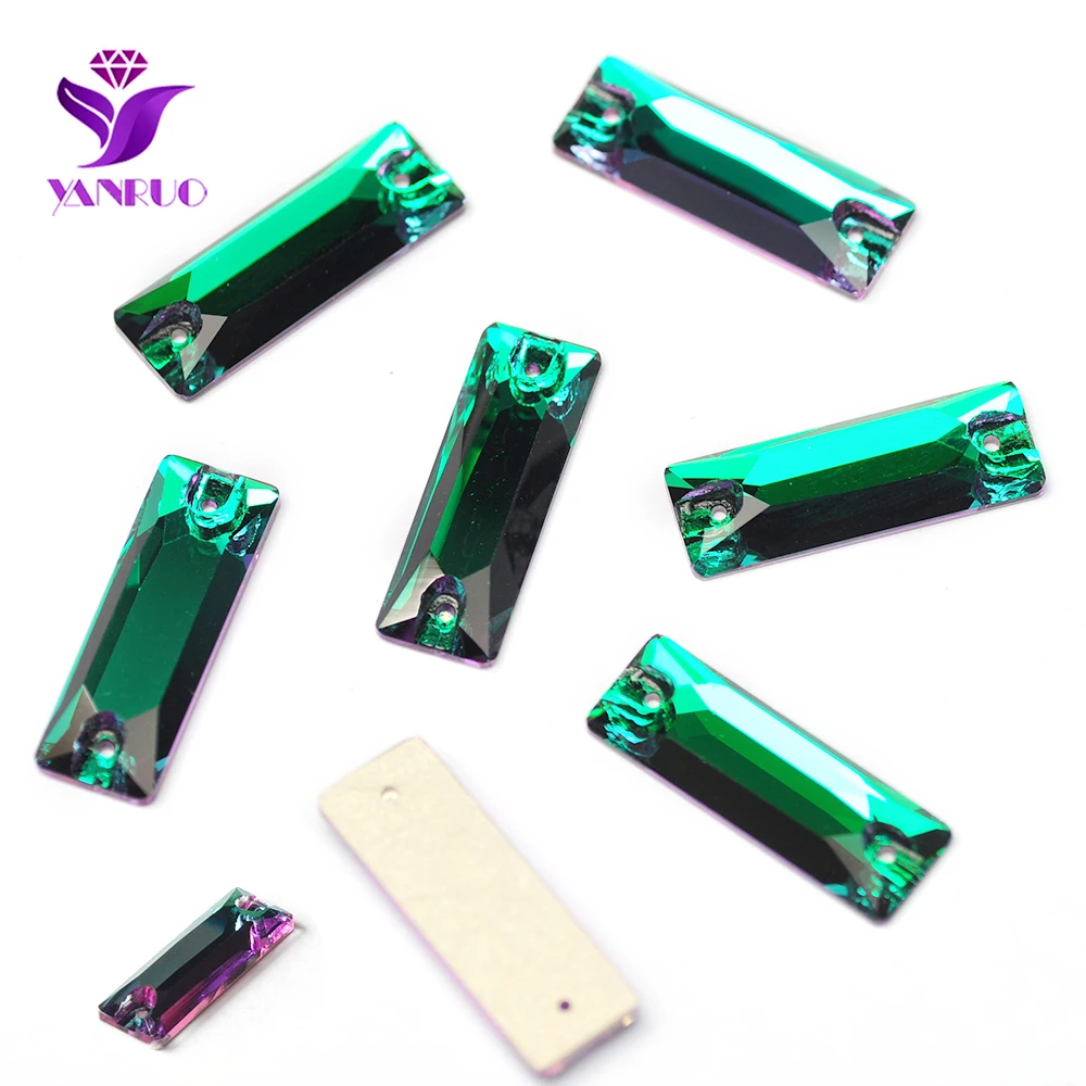 YANRUO 3255 Cosmic Baguette Alle Farben Aufnähsteine Glas-Strasssteine für Trikotkleider, zum Aufnähen von Strasssteinen für Kleidung – Detail 31