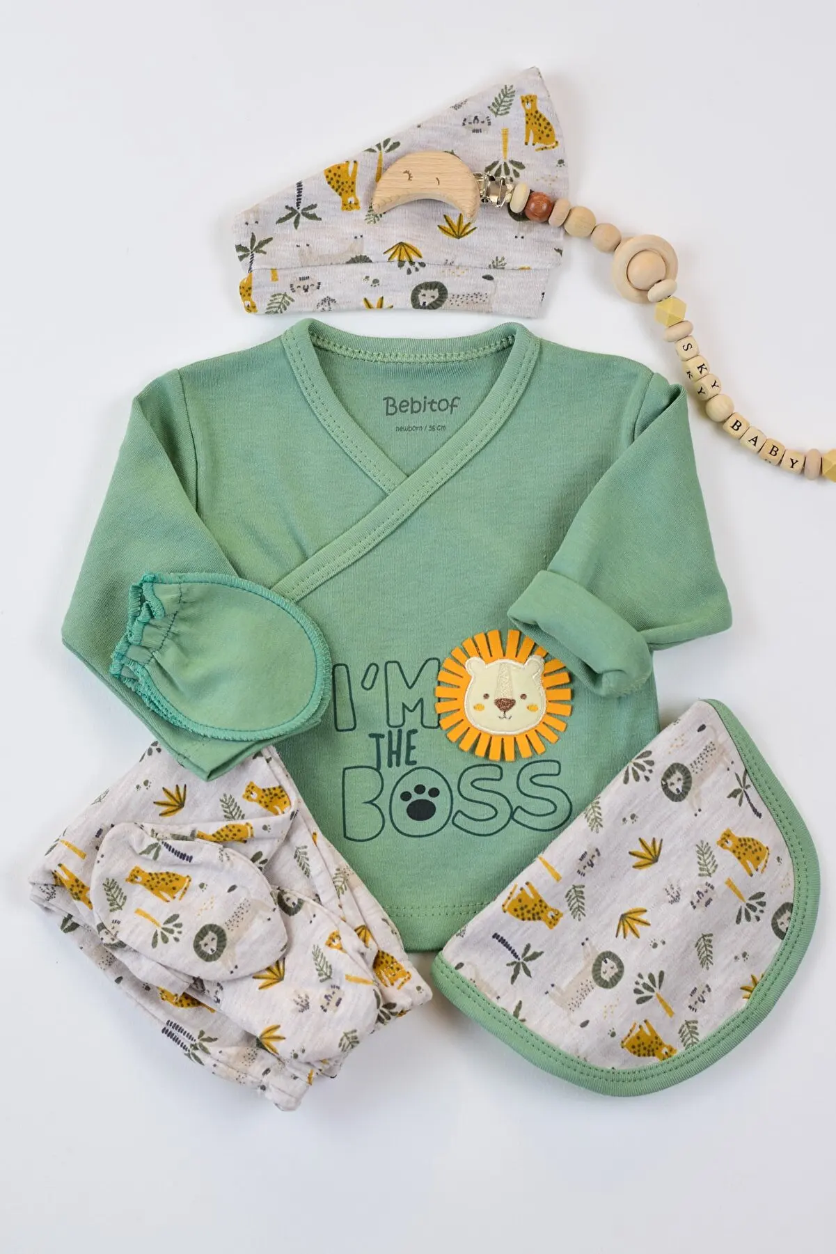 Baby Boy 5 Piece Set Newborn Hospital Outfit Body Underwear Set Organic Cotton 0-3 9,9-12months