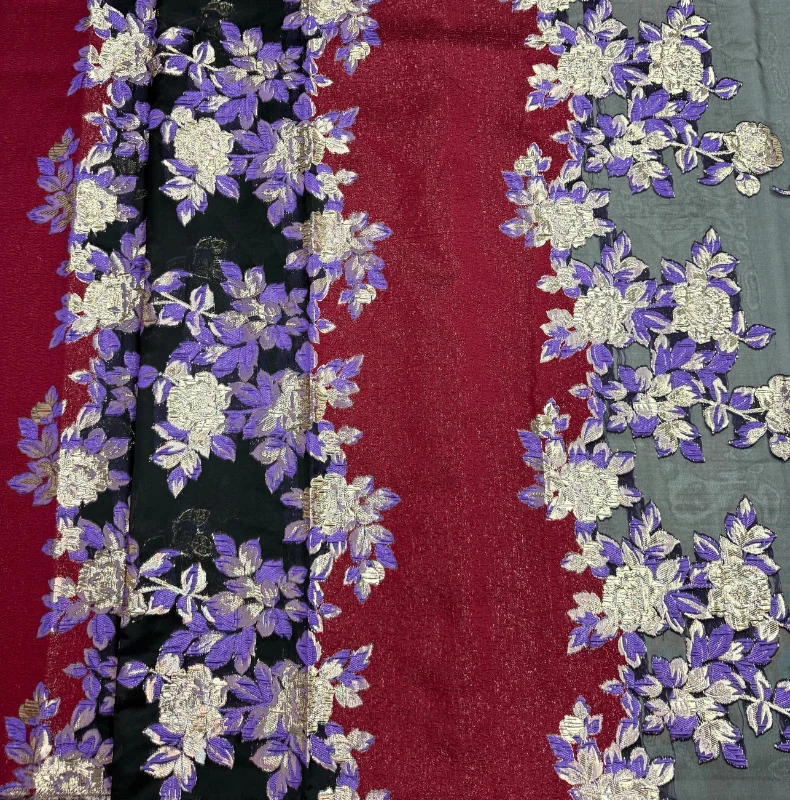 

Japanese Floral Jacquard Satin Fabric Metallic Brocade Textile High Quality Material For Handmade DIY Sewing Dress Kimono Crafts
