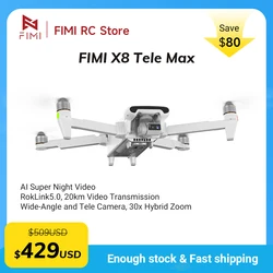 FIMI X8 Pro 2025 Camera Drone 48Mp 4K 60fps 20km Transmission Range 3-axis Gimbal AI Super Night Video RC Store