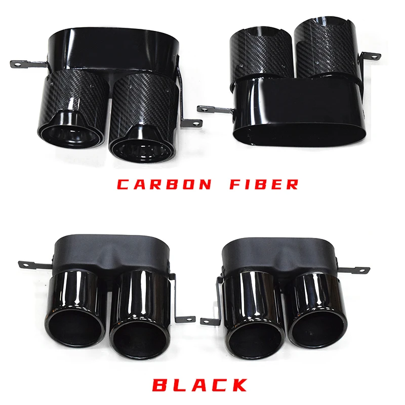 1 Pair Carbon Fiber Exhaust Tip For BMW G20 G21 330i M340i Dual M Quad Muffler Tip Exhaust System 3 Series Nozzle