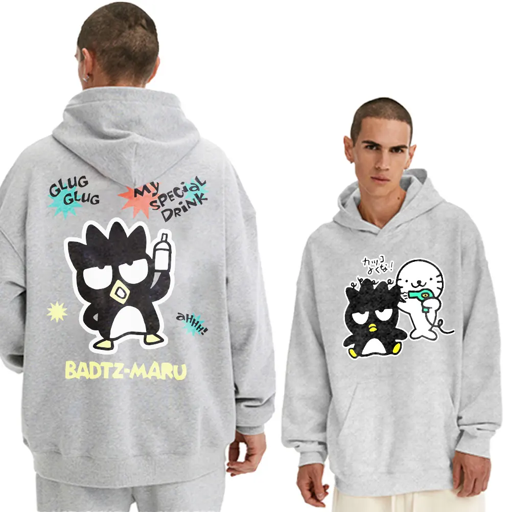 

Cool Penguin Cartoon Print Autumn and Winter Hoodie Pullover Sweatshirt Men and Women Couple Top Casual Hip Hop Streetwear