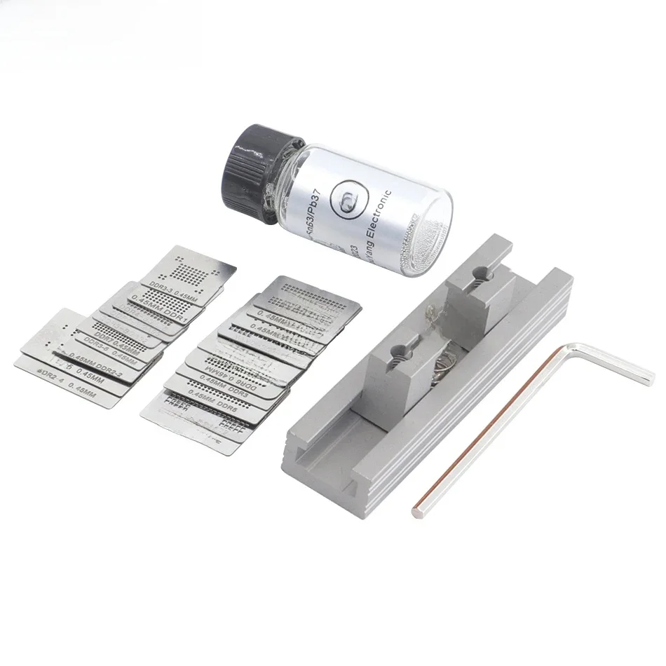 20 pièces/ensemble modèle de mémoire DDR BGA Kit de plantation de perles à chaleur directe DDR2-3 DDR3-2 DDR5 DDR6 DDR7 DDR4BGA78 DDR4BGA96 NAND132 ANDA152