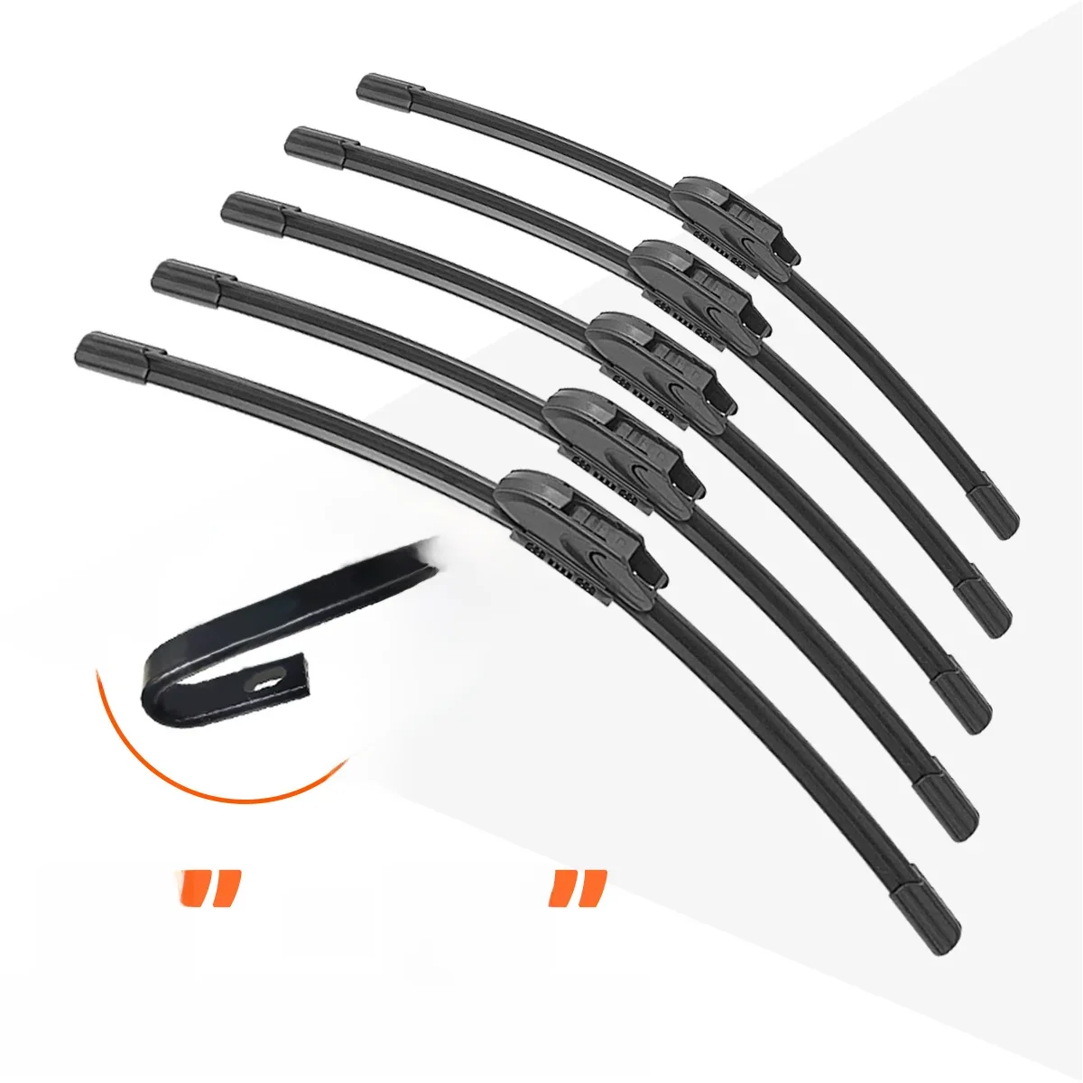 Universal Windshield Wiper Blade, Geral J U Hook, Acessórios de Carro, Borracha pára-brisas, 13 ",