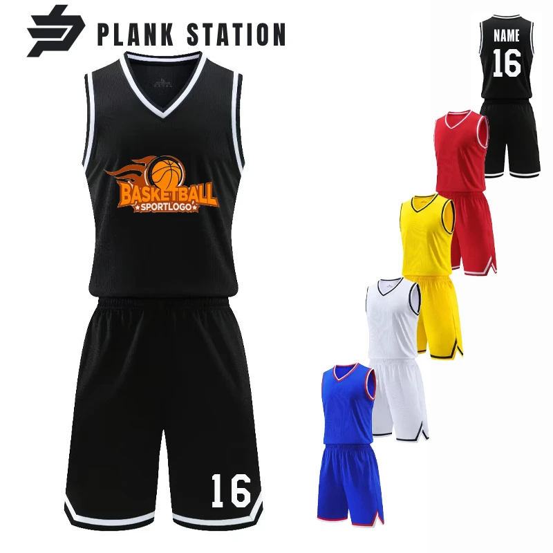 

Customize Basketball Jerseys Men Children Uniform Kids Sleeveless Shirt Shorts DIY Team Name Number Sponsor Quick Dry Suit Sets