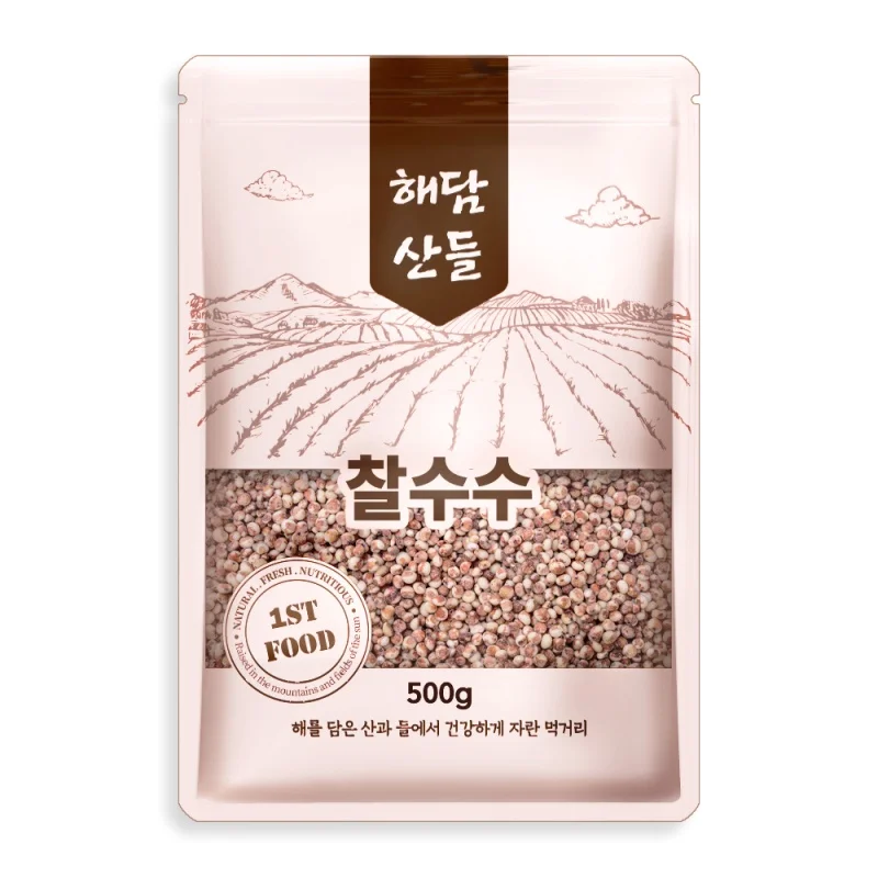 Domestic cold water 500g x 2 Rod L Red-Sulet scour-decorated rice-grain L zipper pack with small package