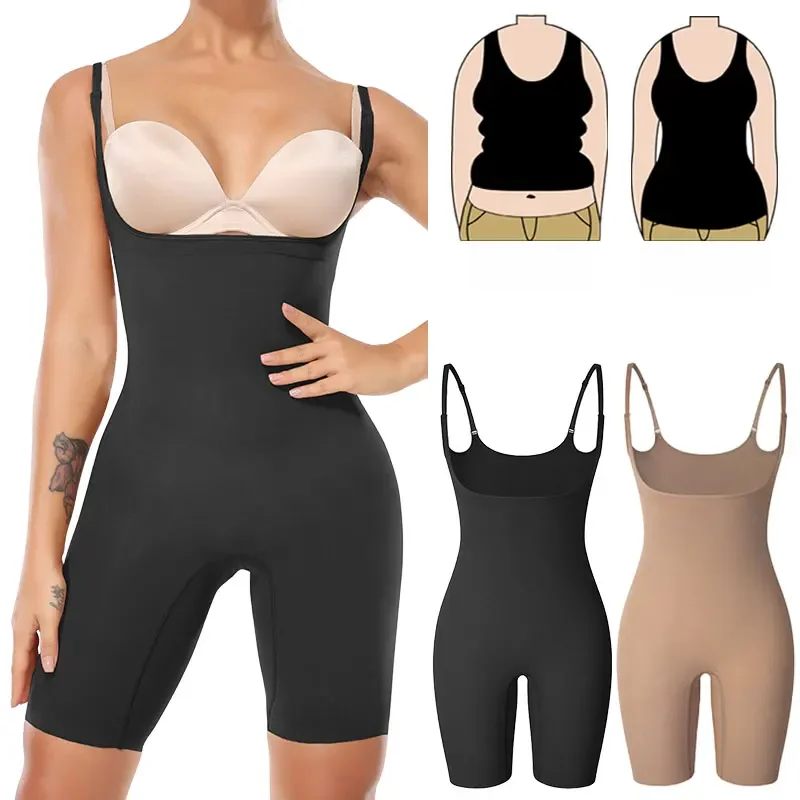 Damskie modelujące body bezszwowe, wyszczuplające brzuch, modelujące sylwetkę, redukujące brzuch, podnoszące pośladki, powiększające pośladki. — zdjęcie 2