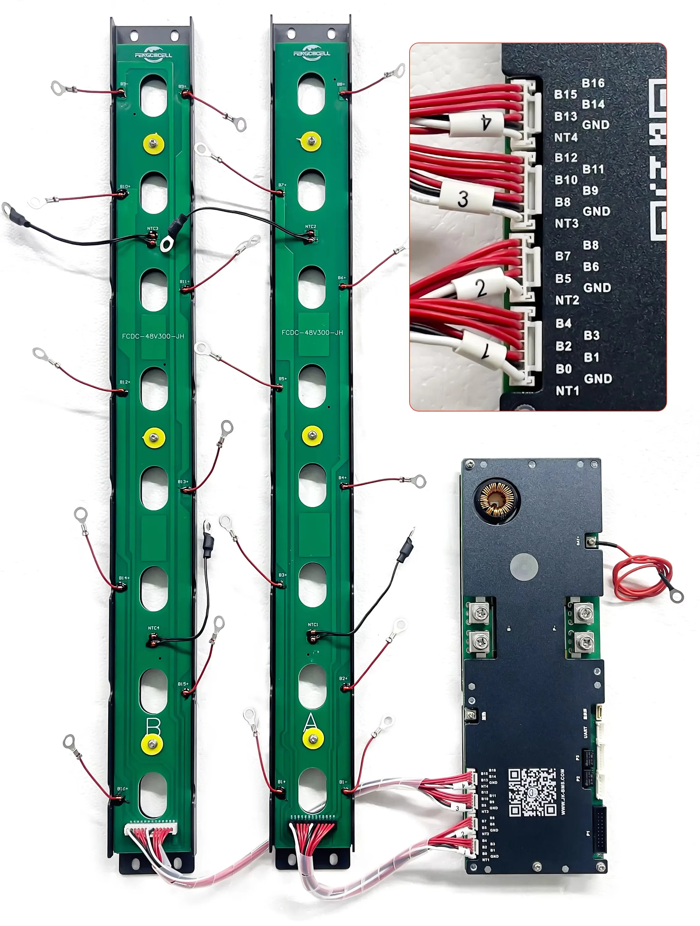 JK JBD seplos Energy Storage New Energy Lithium Battery 16S 8S Collector Board AB Connecting Wire Peicheng