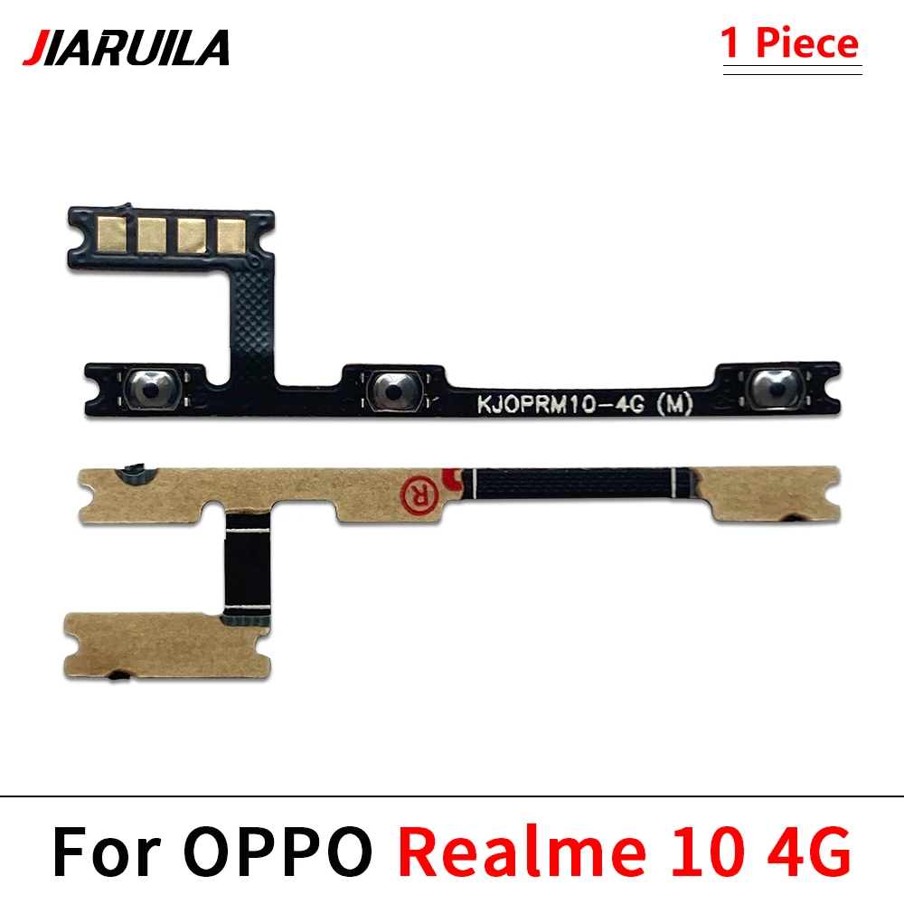 10Pcs, Power on off Volume Key Button Flex Cable For OPPO Realme 9 10 Pro C12 C15  C17 C21Y C25 C25Y C30 C33 C11 2020 2021 4G 5G