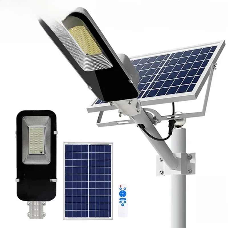 200W potężna lampa słoneczna zewnętrzna słoneczna lampa uliczna 6000mah wodoodporna automatyczna lampa uliczna od zmierzchu do świtu do ogrodu garażowego — zdjęcie 2