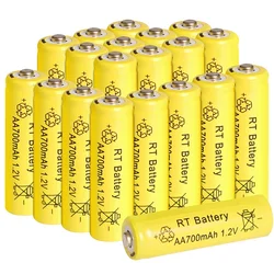 2-20Pcs AA Battery 1.2V 700mAh Ni-MH AA Rechargeable Batteries 700mAh Battery for Garden Solar Lights Toys Watch MP3 Player