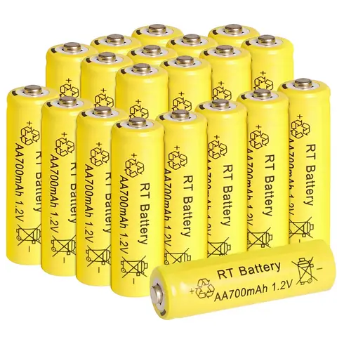 2-20 pièces AA batterie 1.2V 700mAh Ni-MH AA piles rechargeables 700mAh batterie pour jardin lumières solaires jouets montre lecteur MP3