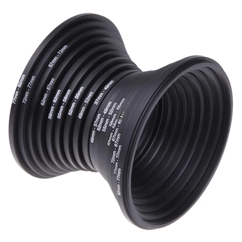 18szt Adapter pierścienia filtra obiektywu 37-82 82-37mm Adapter pierścienia Step Up & Down do obiektywu Fujifilm Nikon Canon Wszystkie lustrzane cyfrowe — zdjęcie produktu 7