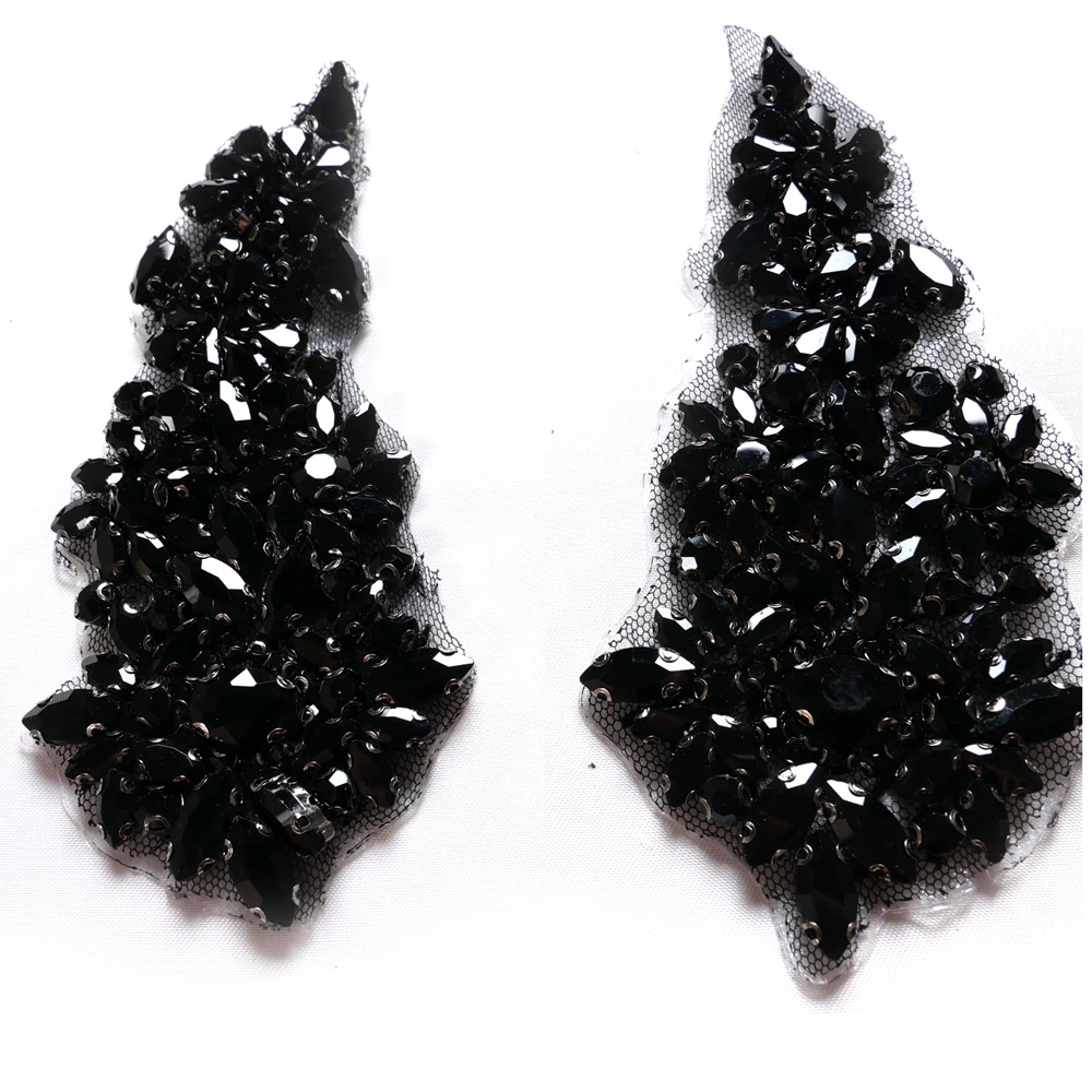 

HelluyerDc золото, шампанское, серебро, нашивка с аппликацией из бисера и стразами AB, 6,5 см * 13,5 см, железо или пришить для шапок, ремней, одежды, обуви