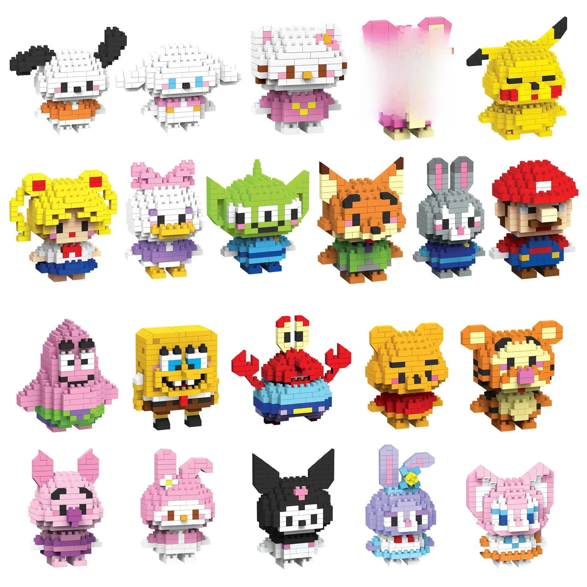 Pokemon petits blocs Pikachu Nanoblock Charizard Kyogre Groudon Rayquaza modèle Pichu éducation graphique jouets pour enfants anniversaire