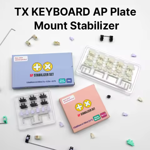 TX KEYBOARD AP Plate Mount Stabilizers With Balancing Pole Straight Steel Wire 2u6.25u7u For Custom Switches Mechanical Keyboard
