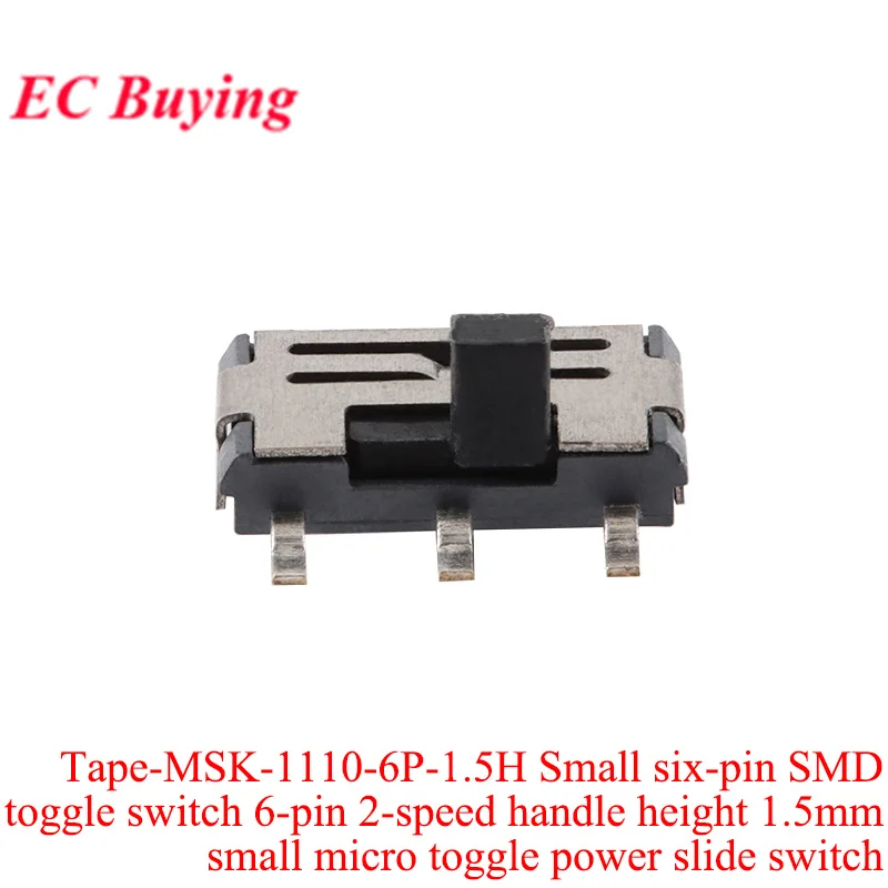 5–100 Stück Mikro-Power-Kippschalter, DIP-Ein/Aus, 1P2T, SPDT, SMD-Kippschiebeschalter, ein- und zweireihig, direkt eingesetzt, horizontal – Detail 12