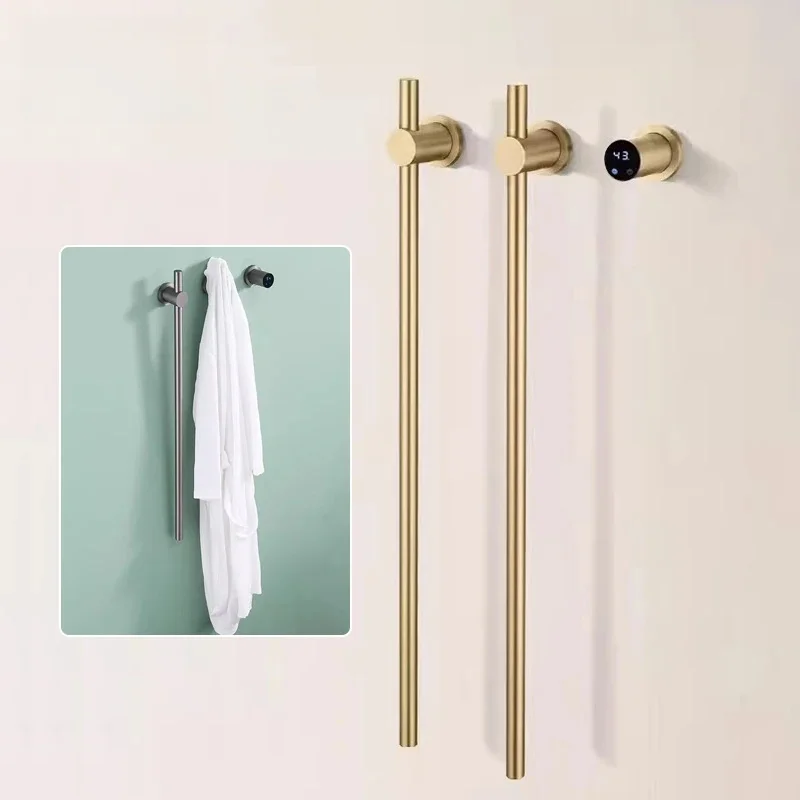 Bathroom Accessories Smart Electric Bath Towel Rack Temperature Time Control Electric Towel Rail Hidden Wires Heated Towel Rack