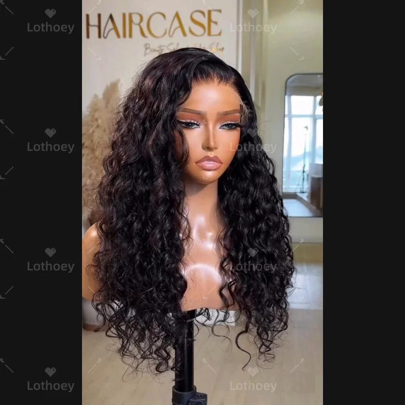 360/كامل الدانتيل الباروكات شعر الإنسان شفاف كامل الرباط الباروكات قبل قطعها ابيض عقدة 180% الكثافة شعر بشري مجعد عميق شعر مستعار