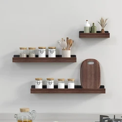 Kitchen Novel Kitchen Accessories Spice Rack Kitchen Organizer Shelves Bathroom Shampoo Holder Storage Shelf Metal Wall Panels