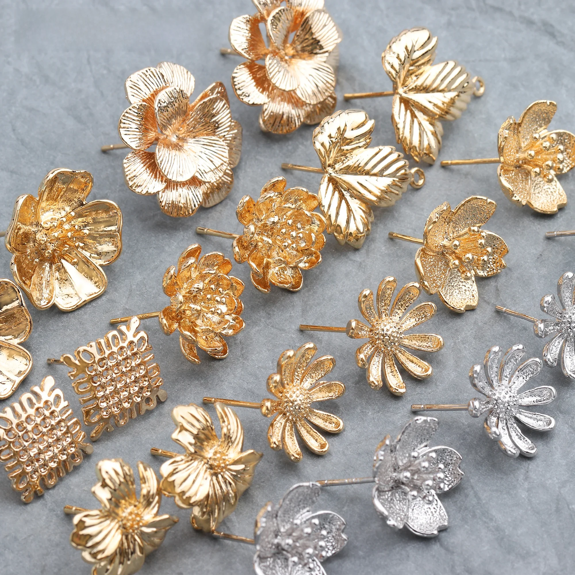 GUFEATHER M600, akcesoria jubilerskie, pozłacane 18k, 0,03 mikrona, rodowane, kolczyki sztyfty, kolczyki diy, tworzenie biżuterii, 10 sztuk/partia — zdjęcie 2