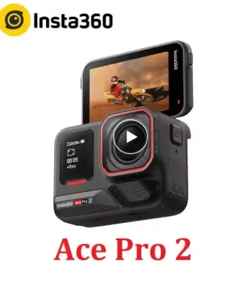 Insta360 Ace Pro 2 Câmera de ação 8K Vídeo 4K 120 FPS 10M Estabilização de estado de fluxo à prova d'água Insta 360 ONE ACE Câme