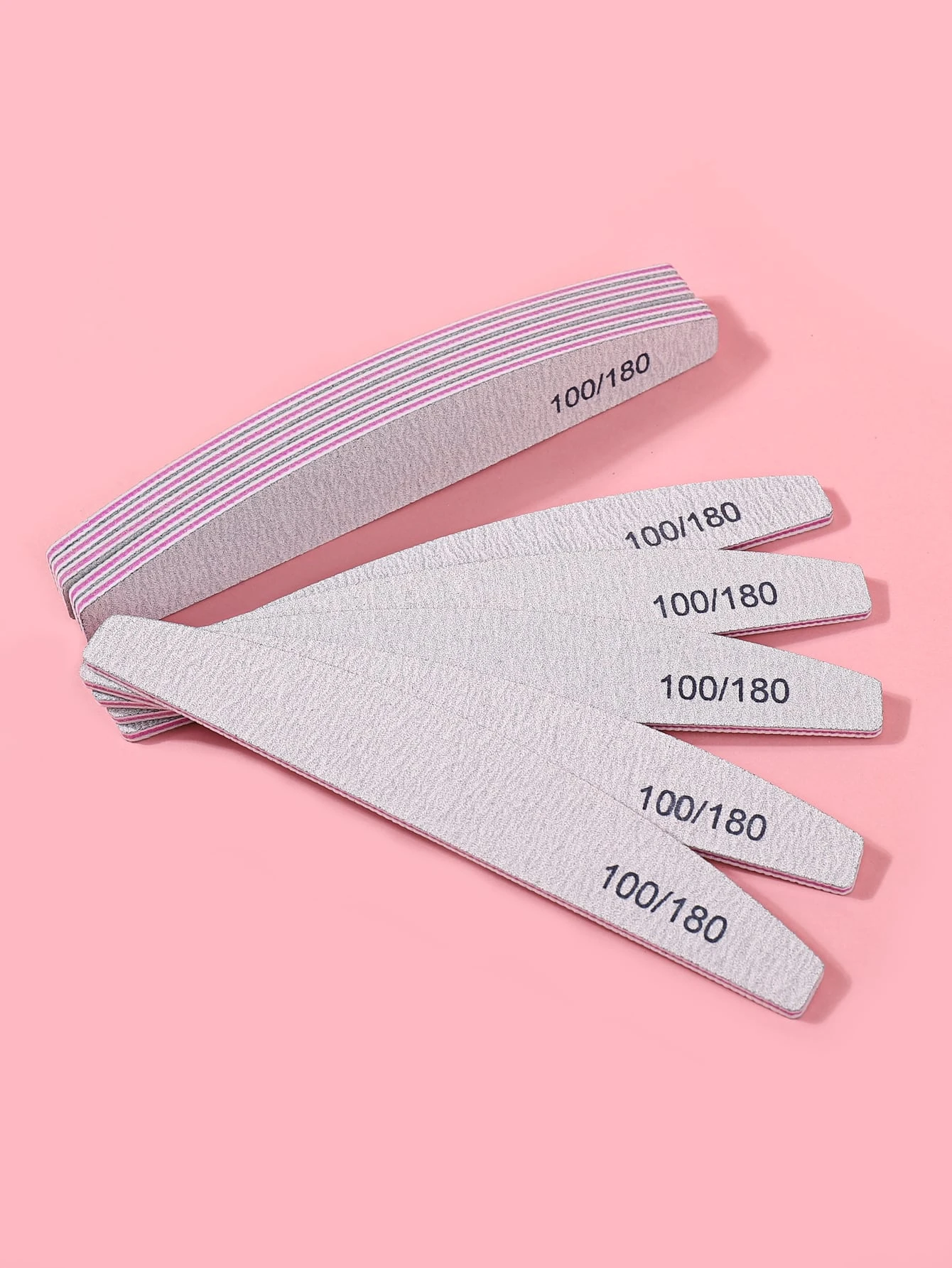 3/25/50/100 قطعة ملفات الأظافر المهنية 100 180 إيفا سميكة ملفات الأظافر نصف القمر الجير مسمار الملحقات والأدوات #1