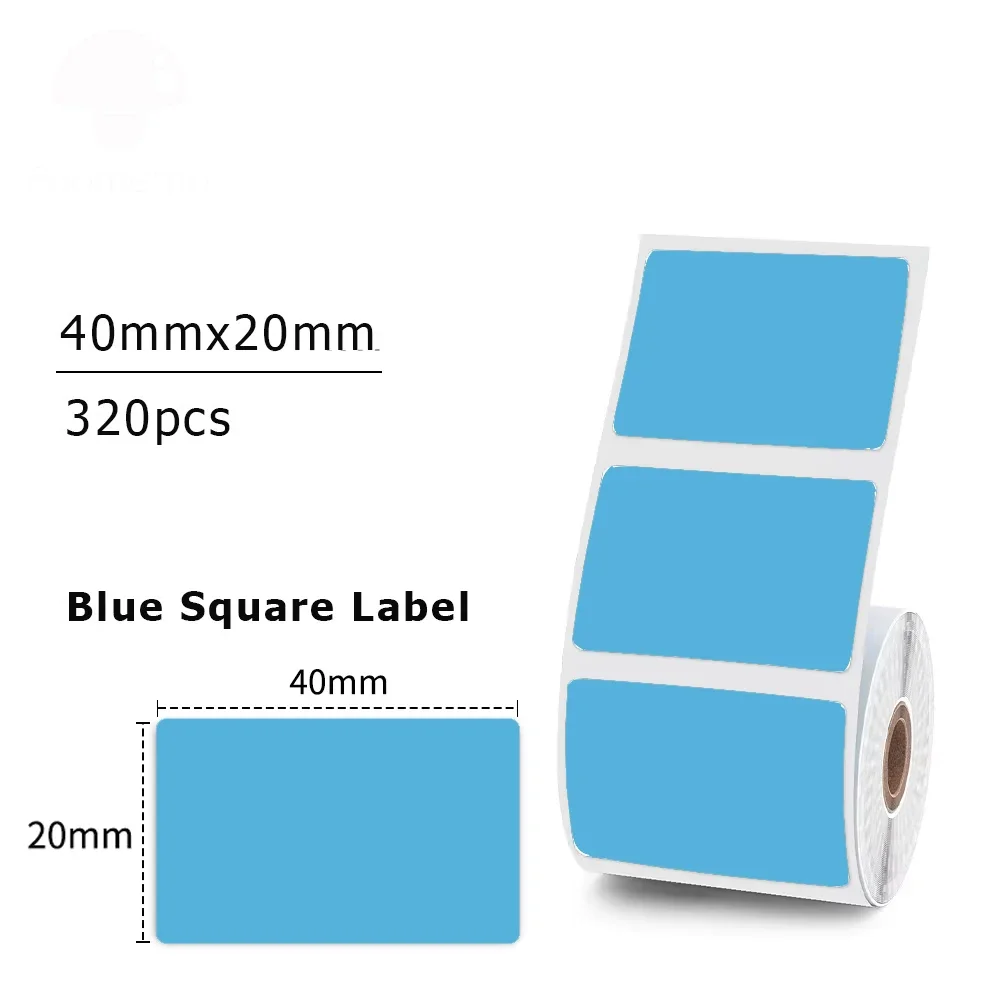 40x20MM Kompatibel mit Phomemo M110 M220 M200 Selbstklebendes Farblaser-Thermopapier, E210 P50 Detong P1 HPRT T20 MAKER