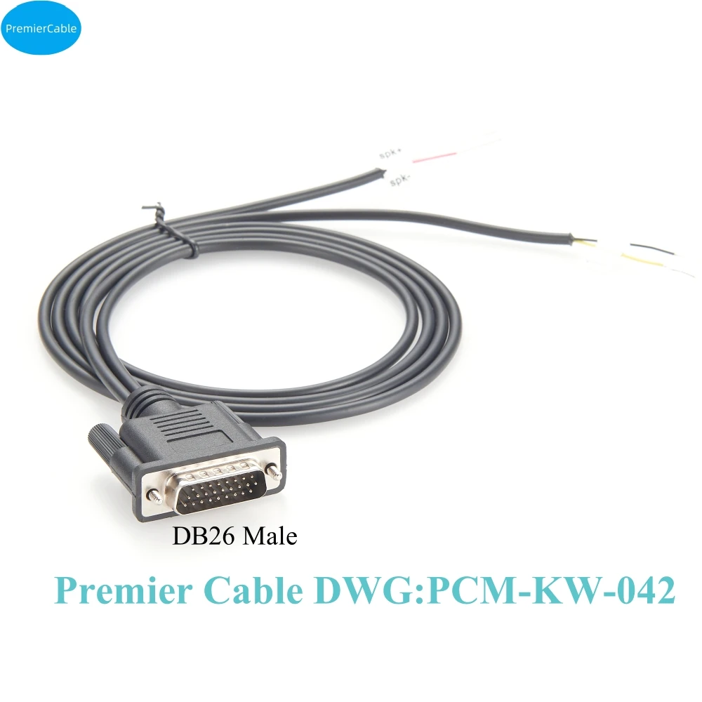 PC91 Data Cable DB26 to Unterminated Ignition Sense And Speaker Signal PC91 Radio Walkie Talkie Cable Compatible With Hytera