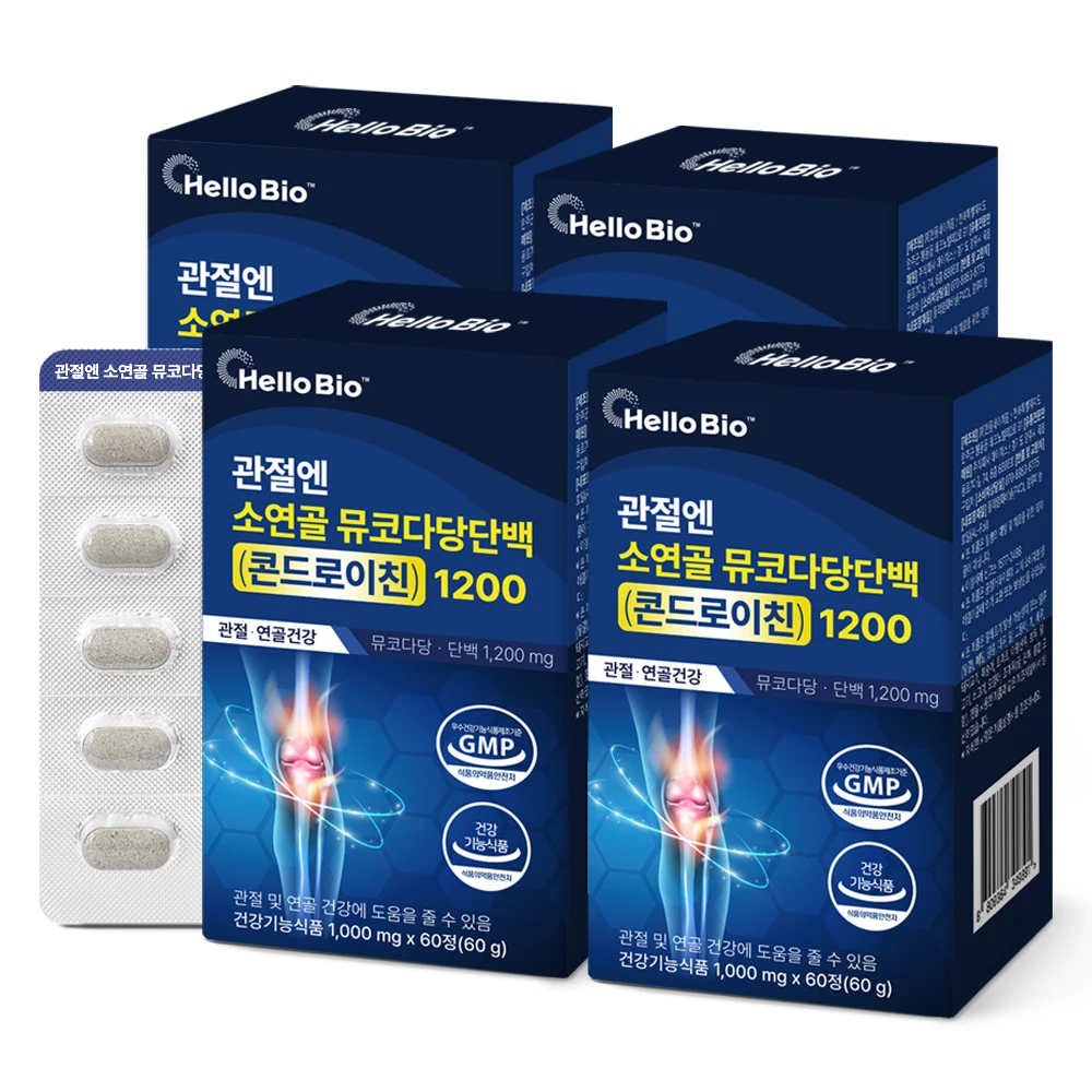 HELO VIO Joint four boxes of small cartilage mocoda sugar protein (chondriicin) 1200 60 PCs (total 240 PCs)