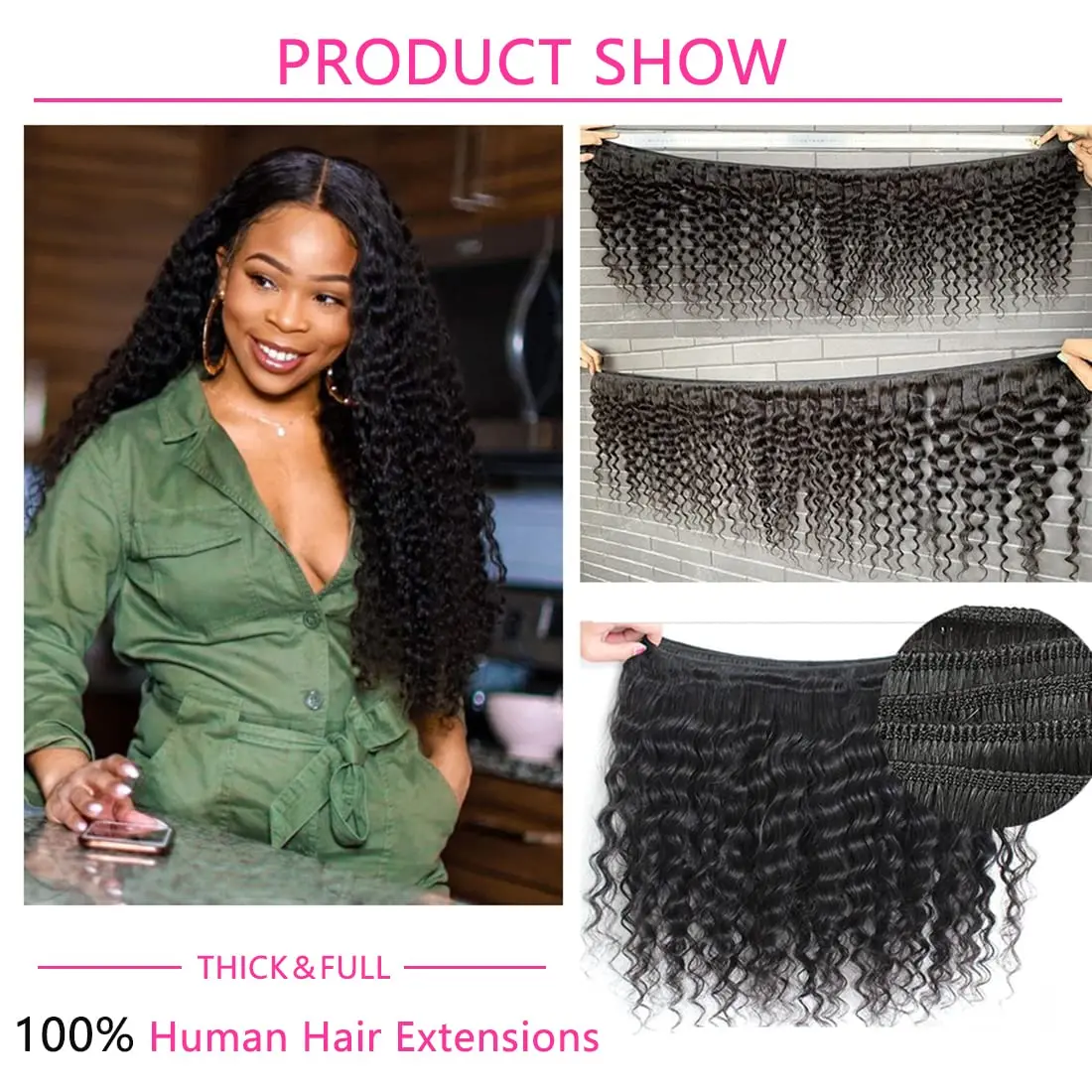 Onda profunda pacotes de cabelo humano cabelo brasileiro onda profunda encaracolado pacotes 100% não processado virgem remy cabelo cor natural 3 pacotes