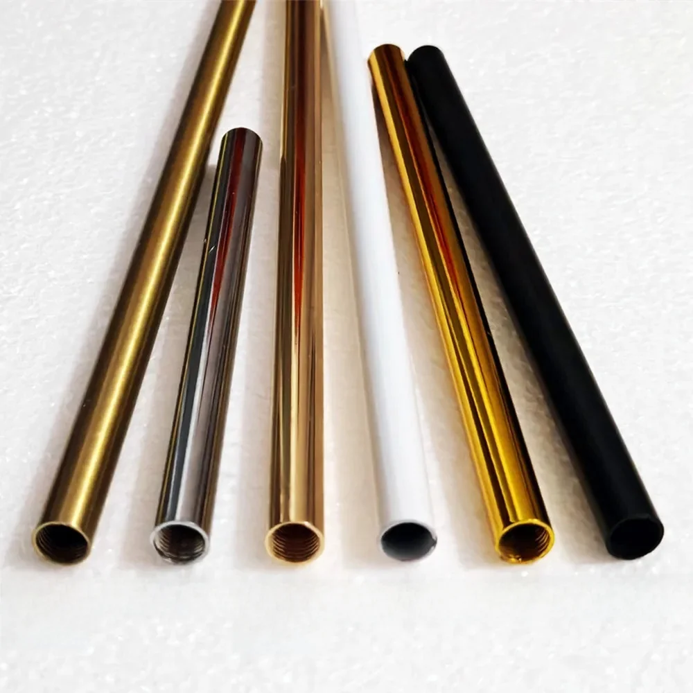 Lampe de Table/lampe suspendue, bielle noir/blanc/or/argent M10, vis à filetage intérieur, Tube creux en métal pour accessoires d'éclairage