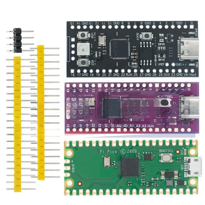 Carte officielle Raspberry Pi Pico RP2040, double cœur 264KB ARM, micro-ordinateurs faible consommation, processeur Cortex-M0 + haute Performance