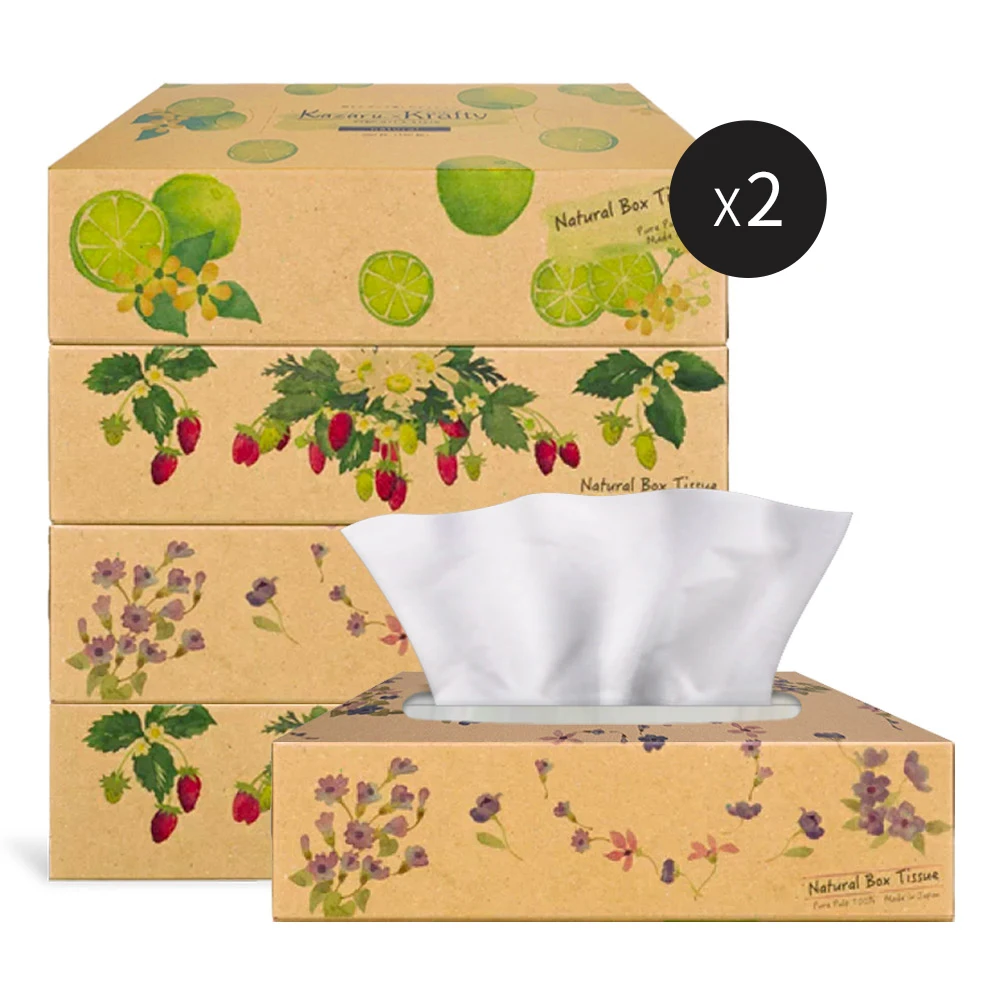 Hanyeji X Ellemoi Japan beauty facial tissue 180 piece 5 box 2pack HANYEJI Toilet Paper tissue