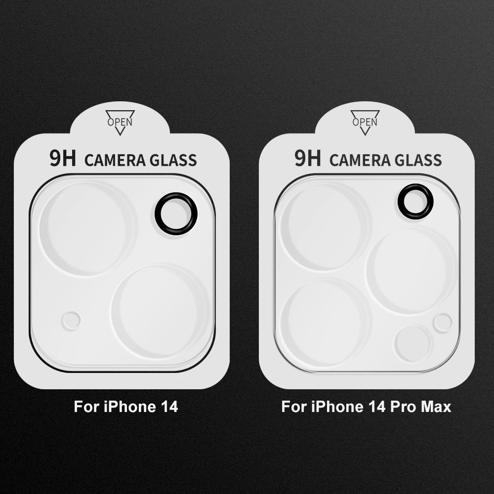 100pcs Tempered Glass HD Camera Lens Protector For iPhone 14 14pro 14max 14promax