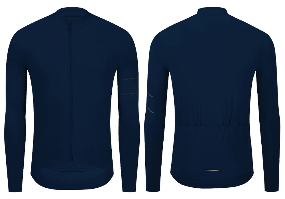 YKYWBIKE Radtrikot 10-20 ° C Herbst Langarm Rennrad Kleidung Thermo Fleece Wärme MTB Fahrrad Jersey – Detail 22