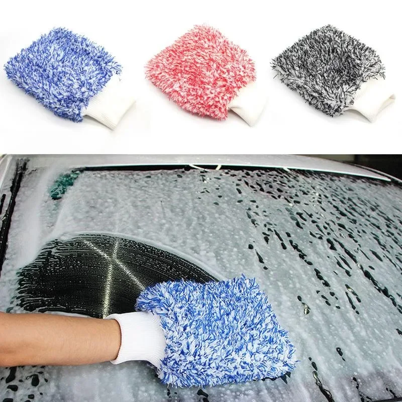 Autopoetshandschoenen Zachte microvezel wassen Hoge dichtheid Krasvrije handschoenen Autowasstraat Auto-accessoires accesorios para nto - afbeelding 2
